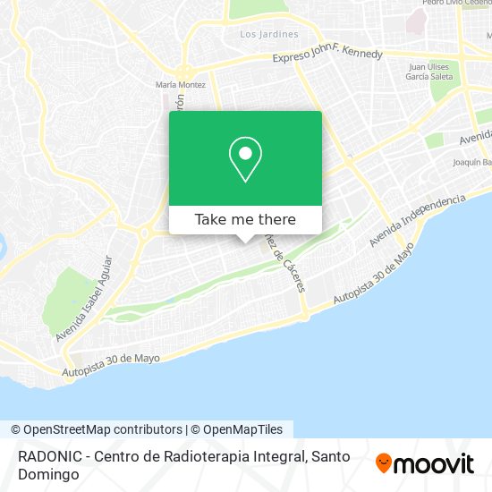 RADONIC - Centro de Radioterapia Integral map