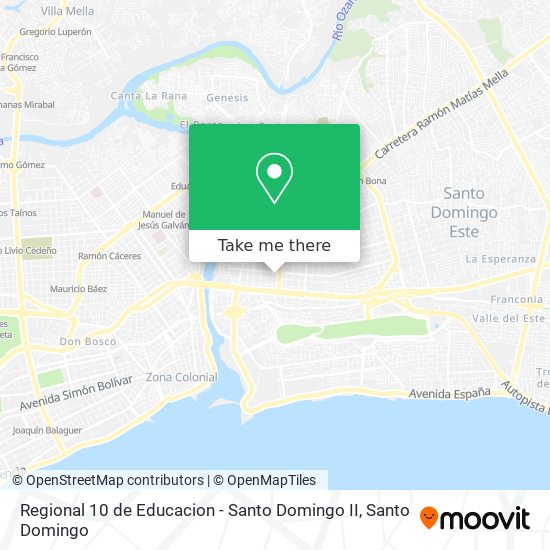 Regional 10 de Educacion - Santo Domingo II map