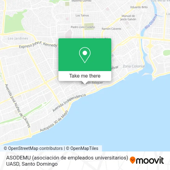 Mapa de ASODEMU (asociación de empleados universitarios) UASD