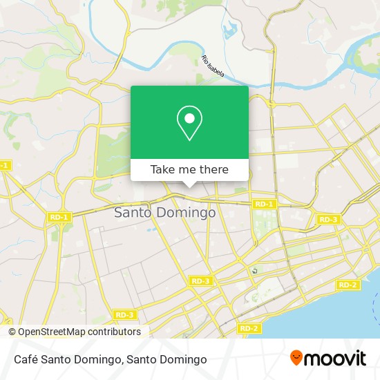 Café Santo Domingo map
