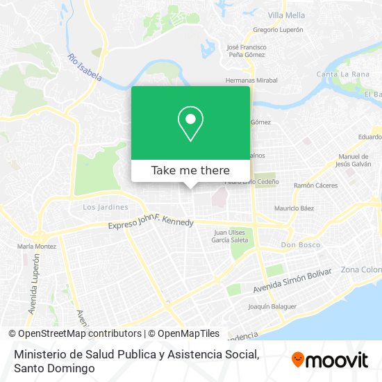 Ministerio de Salud Publica y Asistencia Social map