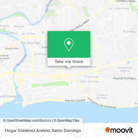 Mapa de Hogar Gutiérrez Avelino