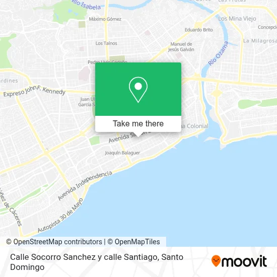 Mapa de Calle Socorro Sanchez y calle Santiago
