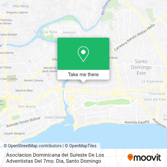 Asociacion Dominicana del Sureste De Los Adventistas Del 7mo. Dia map