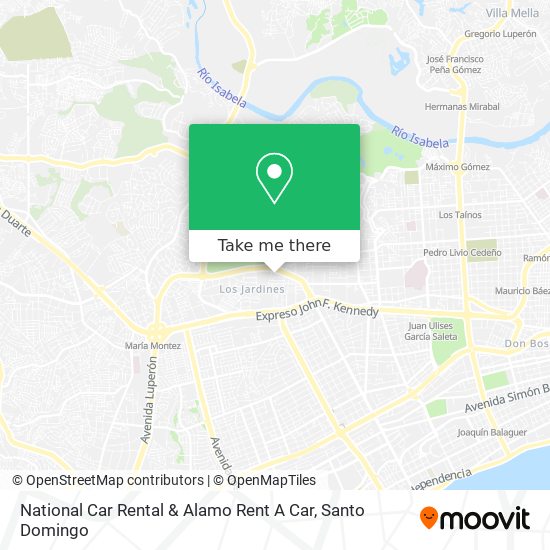 Mapa de National Car Rental & Alamo Rent A Car