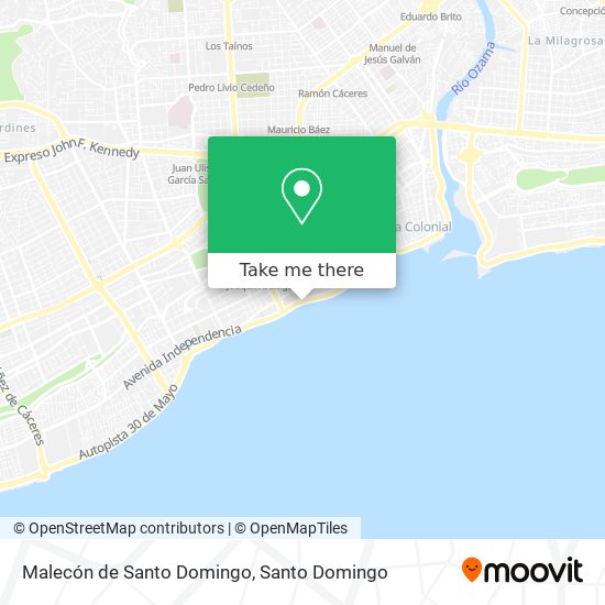 Malecón de Santo Domingo map
