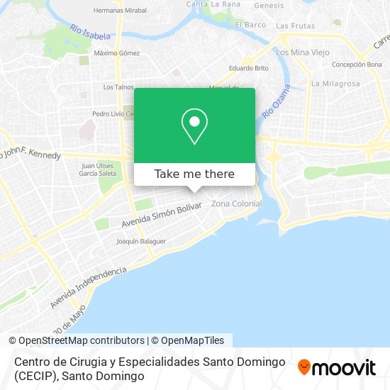 Centro de Cirugia y Especialidades Santo Domingo (CECIP) map