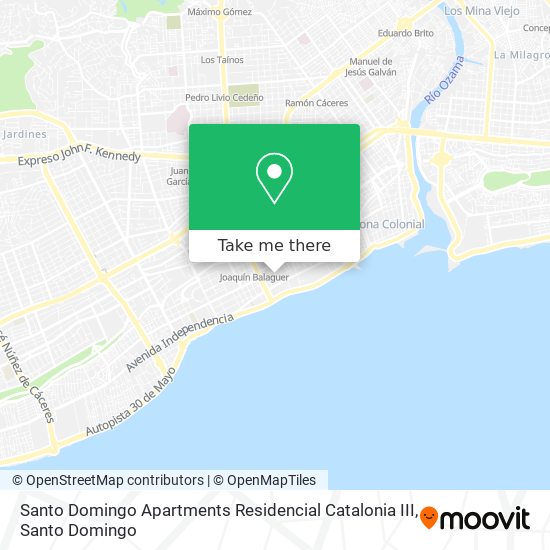 Santo Domingo Apartments Residencial Catalonia III map