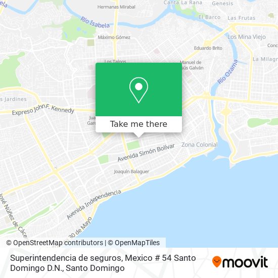 Superintendencia de seguros, Mexico # 54 Santo Domingo D.N. map