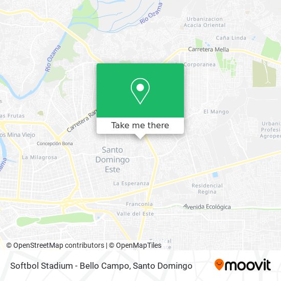 Softbol Stadium - Bello Campo map