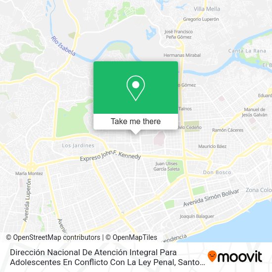 Mapa de Dirección Nacional De Atención Integral Para Adolescentes En Conflicto Con La Ley Penal