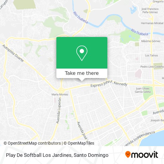 Mapa de Play De Softball Los Jardines