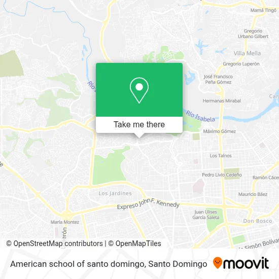 Mapa de American school of santo domingo