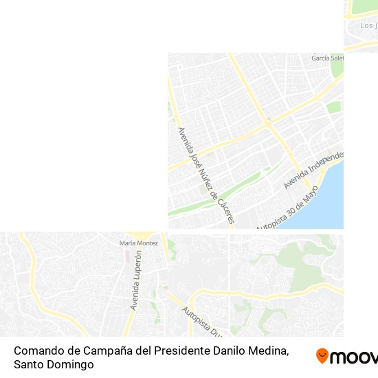Comando de Campaña del Presidente Danilo Medina map