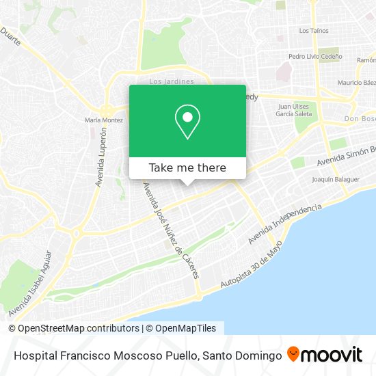 Hospital Francisco Moscoso Puello map