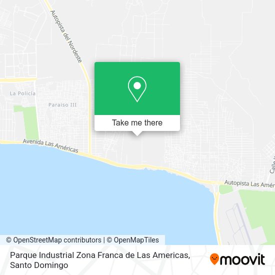 Parque Industrial Zona Franca de Las Americas map