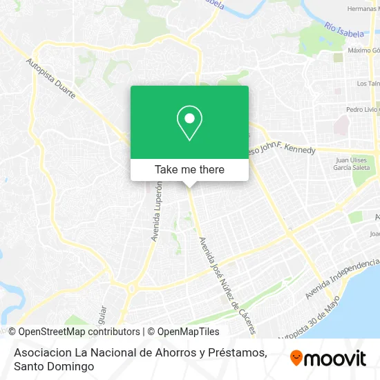 Mapa de Asociacion La Nacional de Ahorros y Préstamos