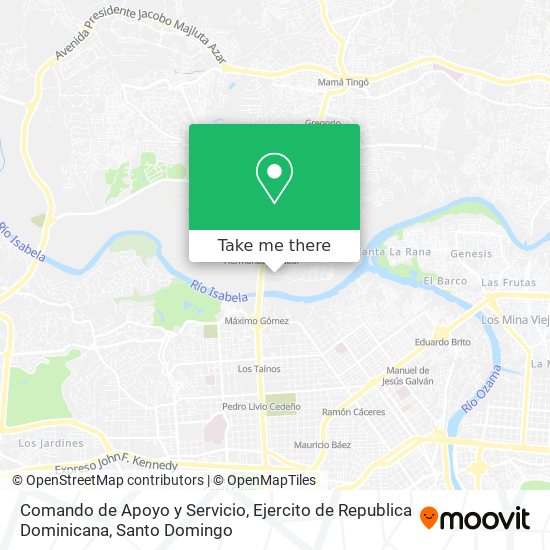 Comando de Apoyo y Servicio, Ejercito de Republica Dominicana map