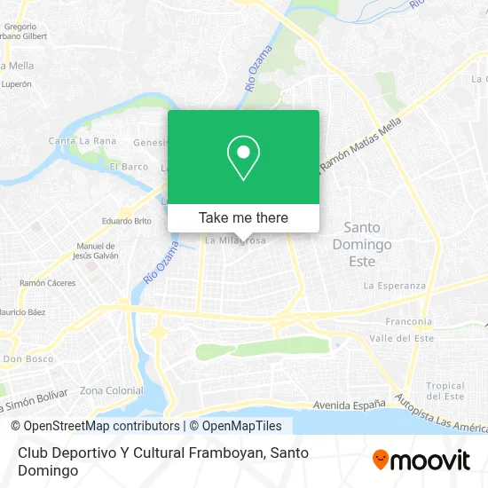 Mapa de Club Deportivo Y Cultural Framboyan