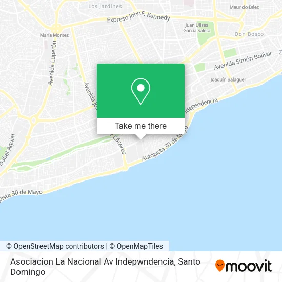 Mapa de Asociacion La Nacional Av Indepwndencia