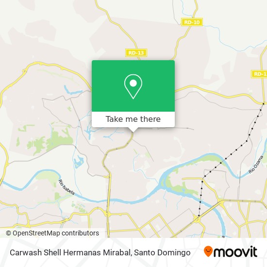 Carwash Shell Hermanas Mirabal map