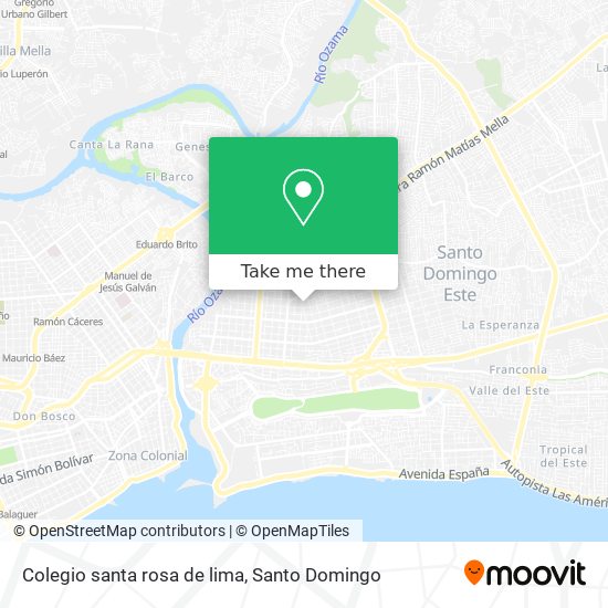 Mapa de Colegio santa rosa de lima