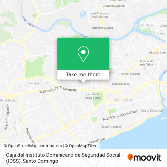 Caja del Instituto Dominicano de Seguridad Social (IDSS) map
