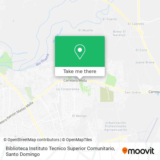 Biblioteca Instituto Tecnico Superior Comunitario map