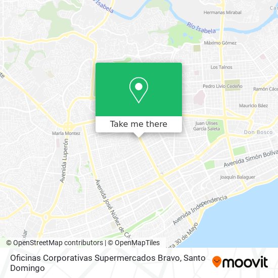 Mapa de Oficinas Corporativas Supermercados Bravo