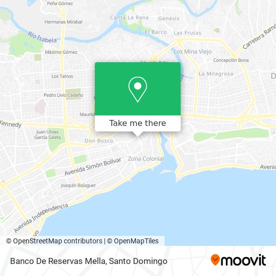 Mapa de Banco De Reservas Mella