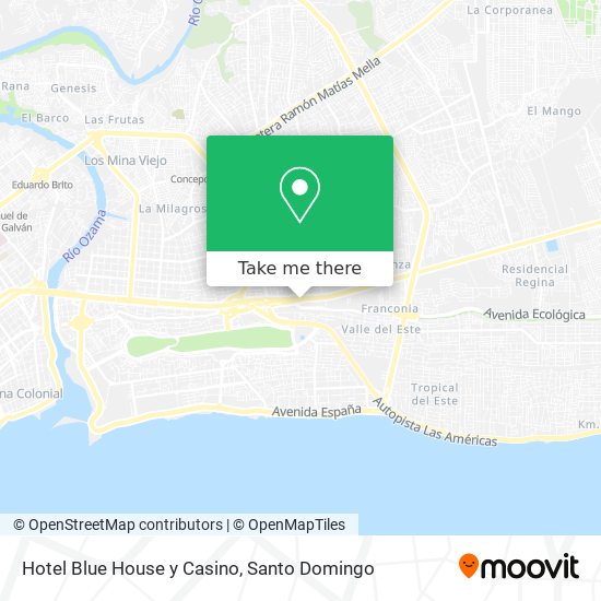Hotel Blue House y Casino map