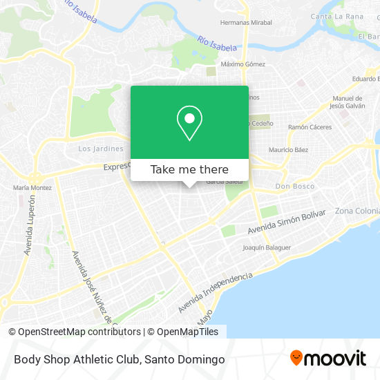 Mapa de Body Shop Athletic Club