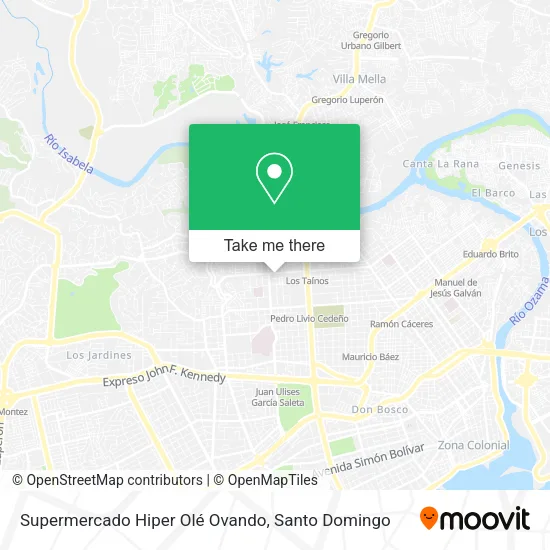 Mapa de Supermercado Hiper Olé Ovando