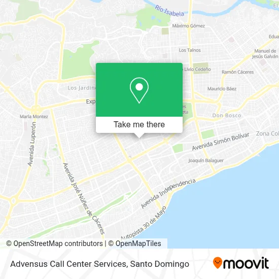 Mapa de Advensus Call Center Services