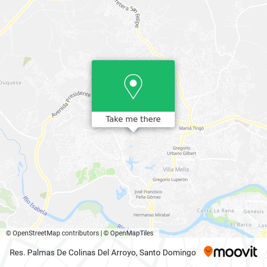 Res. Palmas De Colinas Del Arroyo map