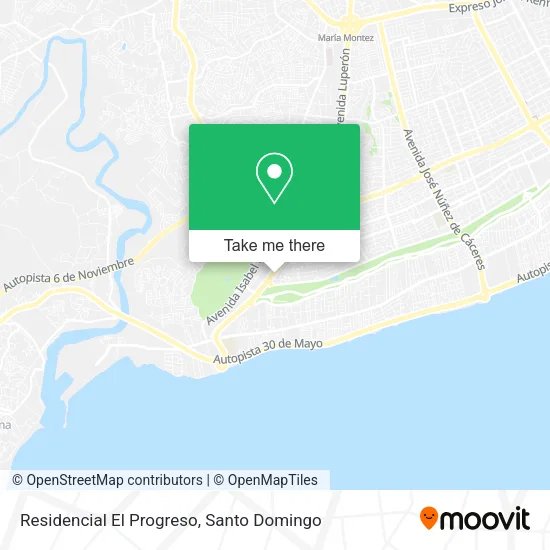 Mapa de Residencial El Progreso