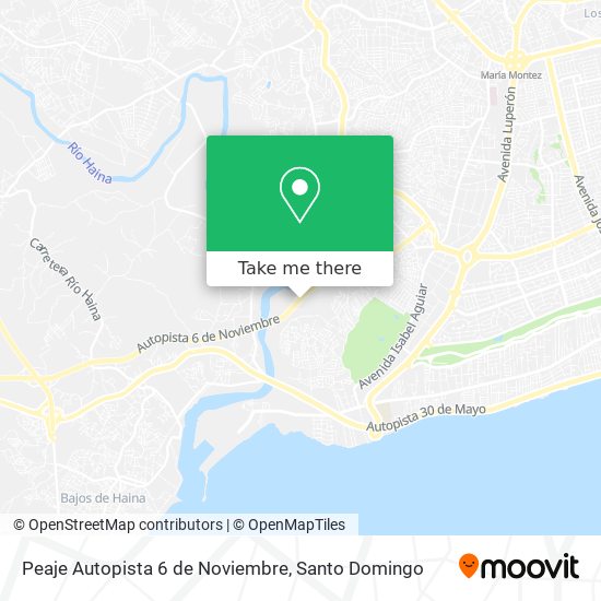 Mapa de Peaje Autopista 6 de Noviembre