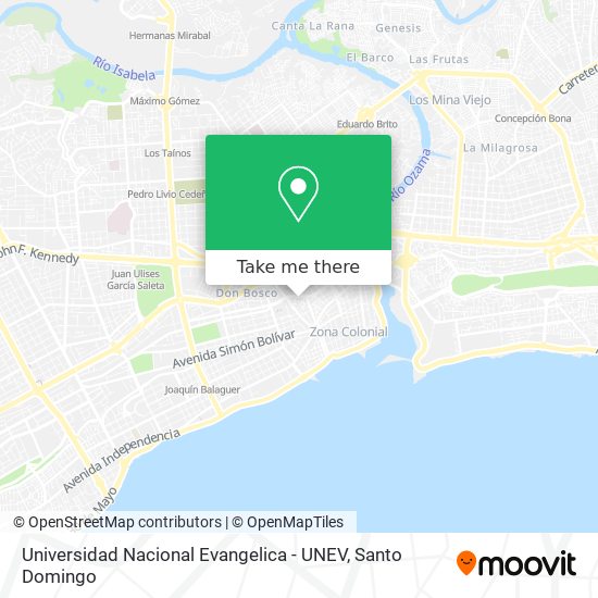 Universidad Nacional Evangelica - UNEV map