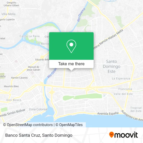 Mapa de Banco Santa Cruz