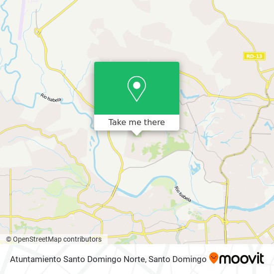 Atuntamiento Santo Domingo Norte map