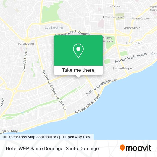 Hotel W&P Santo Domingo map