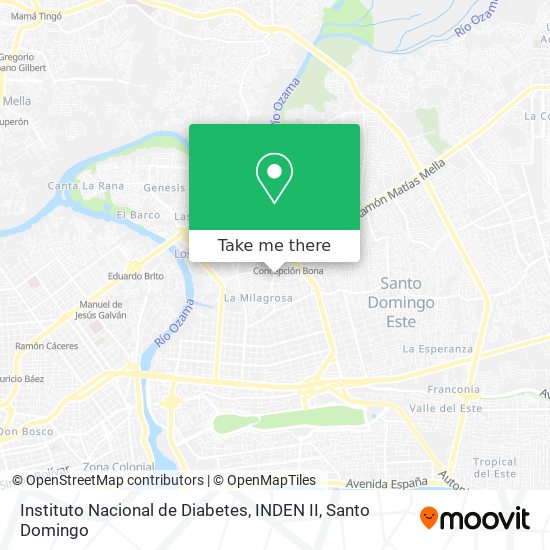 Instituto Nacional de Diabetes, INDEN II map