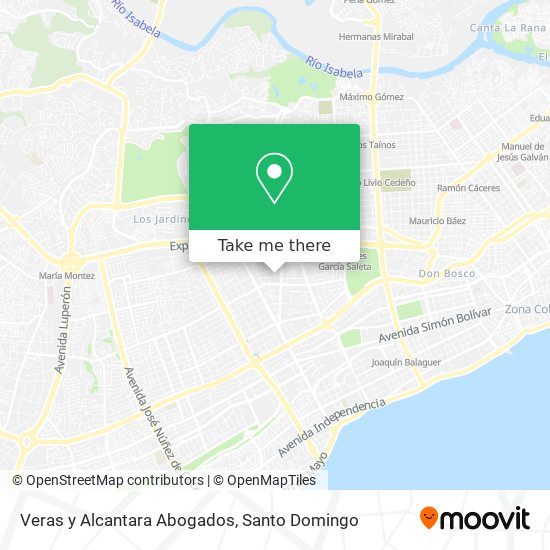 Mapa de Veras y Alcantara Abogados