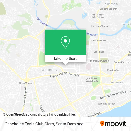 Mapa de Cancha de Tenis Club Claro