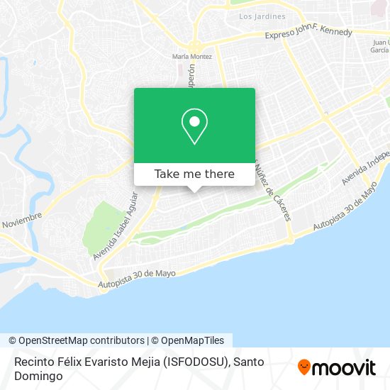Recinto Félix Evaristo Mejia (ISFODOSU) map