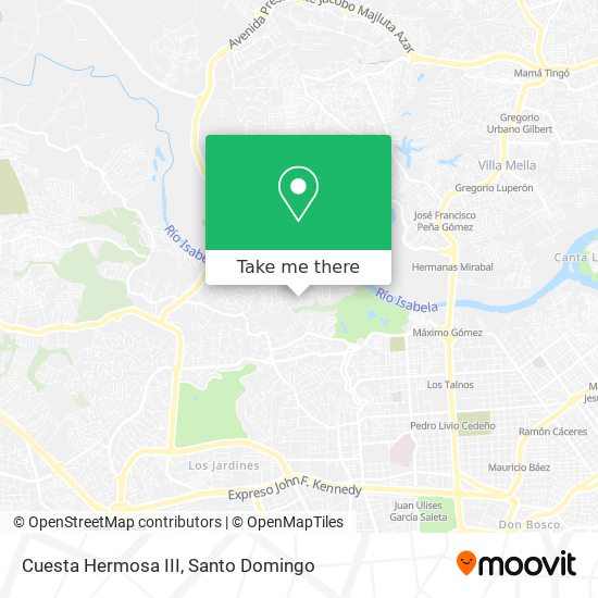 Cuesta Hermosa III map