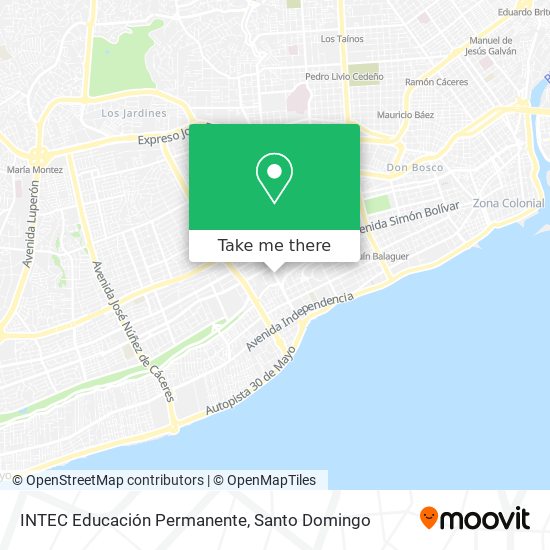 INTEC Educación Permanente map