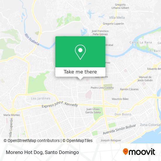 Moreno Hot Dog map
