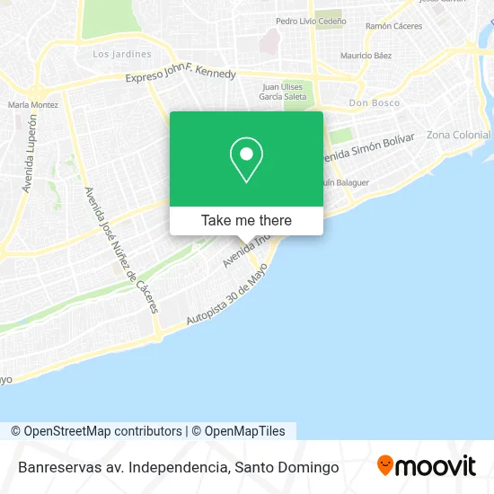 Mapa de Banreservas av. Independencia