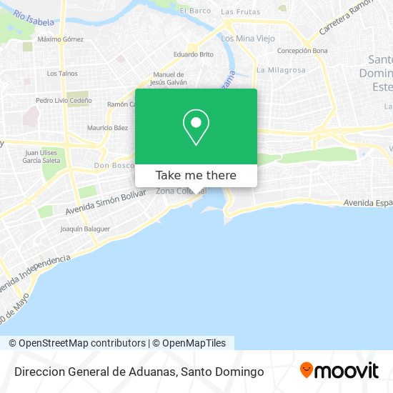 Direccion General de Aduanas map